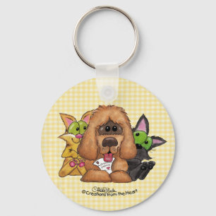 Silly and Tig with Sassie-Pet Adoption is LOVE Keychain