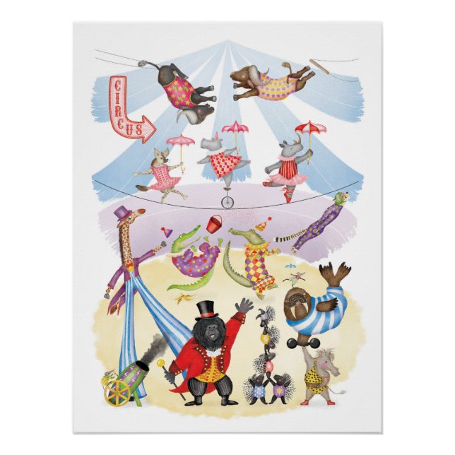 Silly animal circus glossy poster (Front)