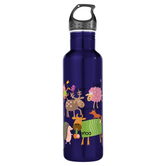 Silly Animals Water Bottle (Front)