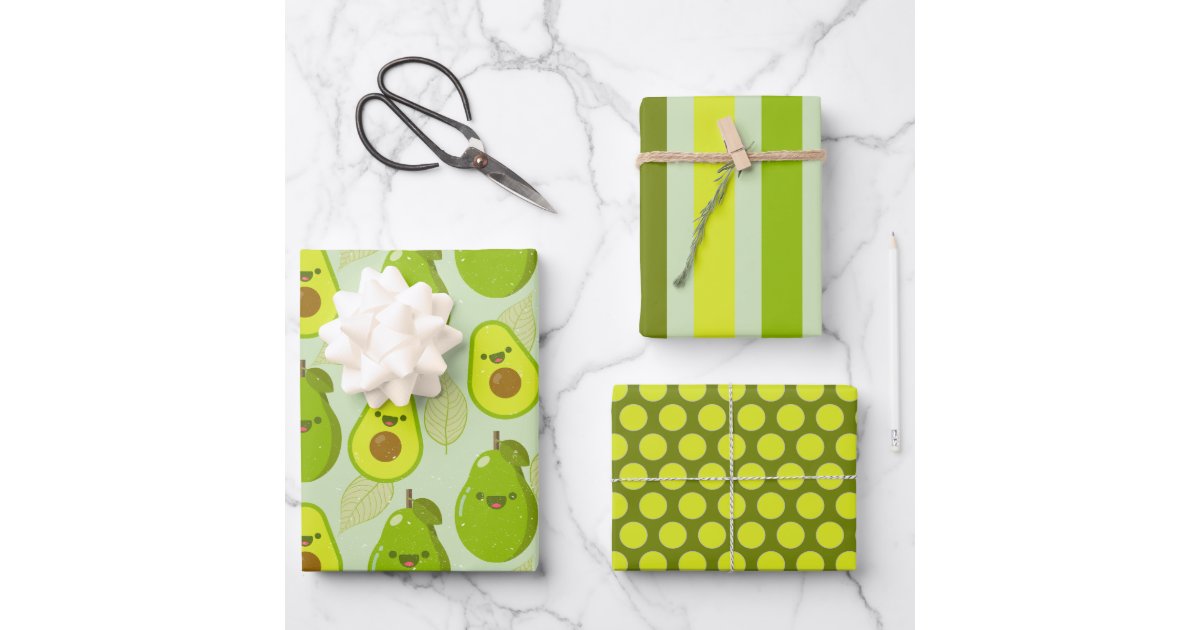 Silly Avocados Wrapping Paper Set Zazzle
