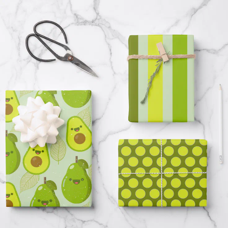 Silly Avocados Wrapping Paper Set Zazzle