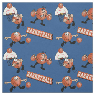 Silly Basketball Characters Fabric