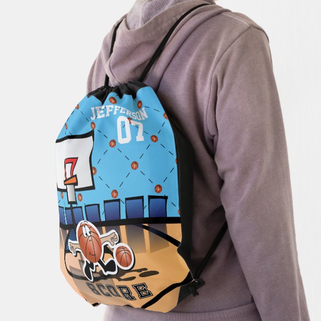 Silly Basketball Guy | Baby Blue Backpack (Insitu)