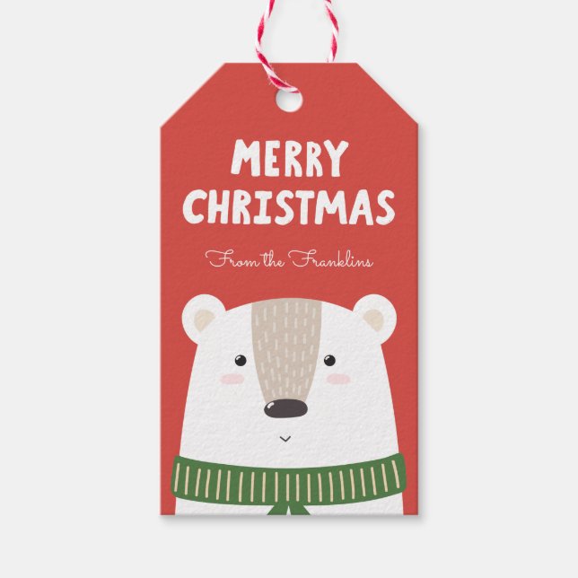 Silly Bear Holiday Gift Tags (Front)