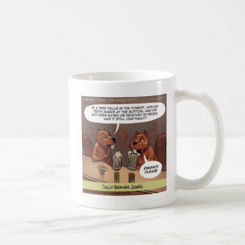Silly Beaver Jokes Funny Cartoon Coffee Mug