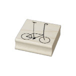 [ Thumbnail: Silly Bicycle Silhouette: High Seat & Handlebars Rubber Stamp ]