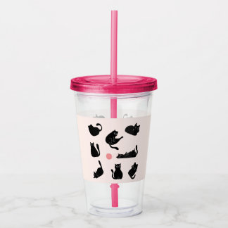 Silly Black Cats Acrylic Tumbler