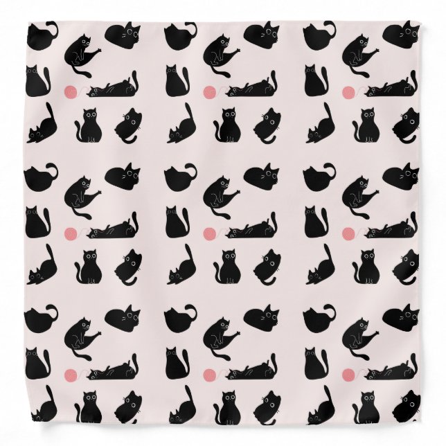  Silly Black Cats Bandana (Front)