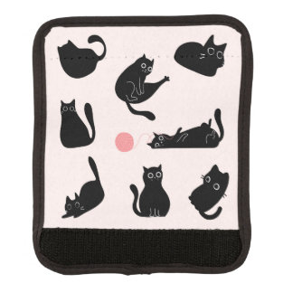 Silly Black Cats Luggage Handle Wrap