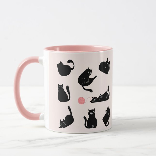 Silly Black Cats Mug (Left)