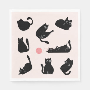Silly Black Cats Napkins