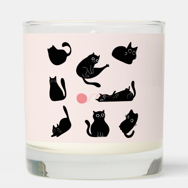 Silly Black Cats Scented Candle (Front)