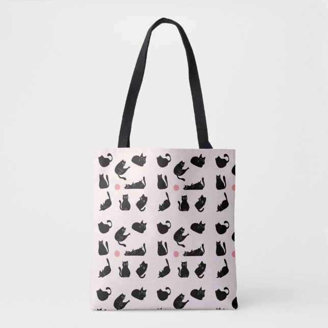 Silly Black Cats Tote Bag (Front)