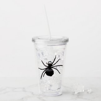 Silly Black Spider Acrylic Tumbler