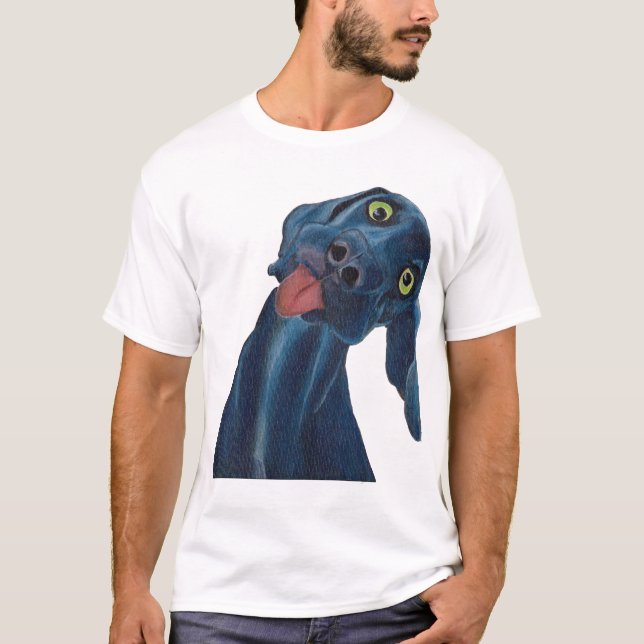 Silly Blue Dog T-Shirt (Front)