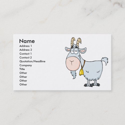 silly cartoon billy goat business cards