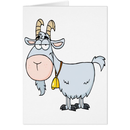 silly cartoon billy goat cards (Front)