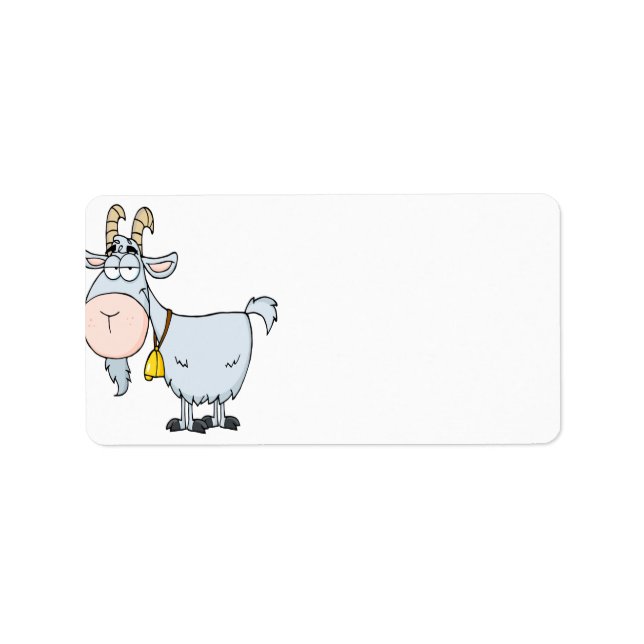 silly cartoon billy goat label (Front)