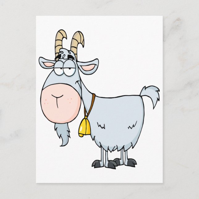silly cartoon billy goat postcard (Front)