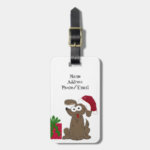 Silly Cartoon Dog Luggage Tag