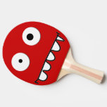 Silly Cartoon Doodle Face Ping Pong Paddle at Zazzle