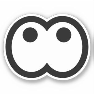 Silly Cartoon Eyeball Vinyl Sticker