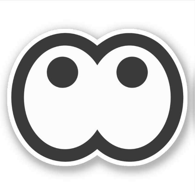 Silly Cartoon Eyeball Vinyl Sticker (Front)
