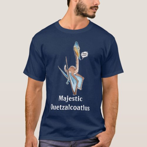 Silly Cartoon Quetzalcoatlus Pterosaur T_Shirt