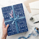 Silly Cartoon Snowman Holiday Merry Hanukkah Wrapping Paper<br><div class="desc">Silly Cartoon Snowman Winter Holiday Festival Of Lights Personalized Merry Hanukkah Wrapping Paper Gift Wrap. Can be customized to change the background color. Is the wind blowing Mister Snowman over or did he just lose his balance? The "oh dear" expression on his snowy little face makes me smile. Add a...</div>