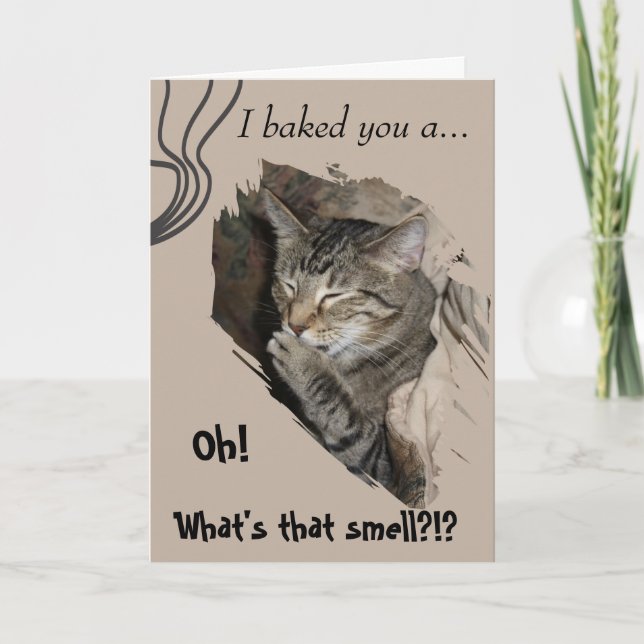 Silly Cat birthday card (Front)