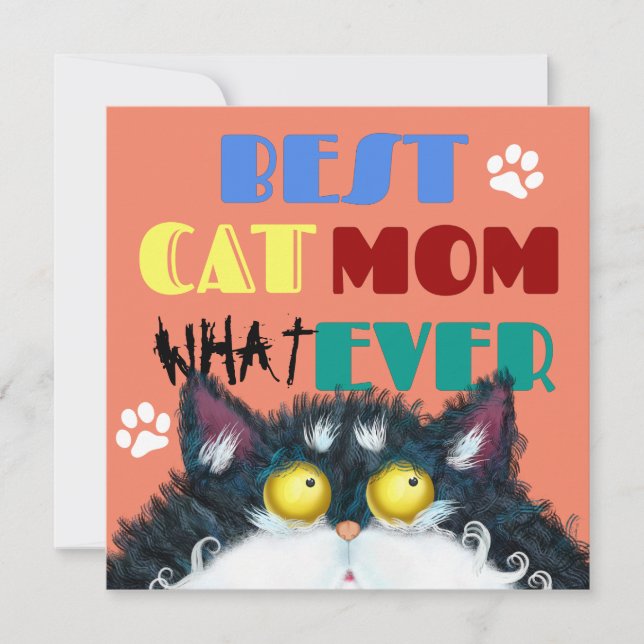 Silly Cat Mom Humor Design for Kitty Parents (Front)