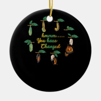 Silly Caterpillar Monarch Butterfly Humor You Have Ceramic Ornament