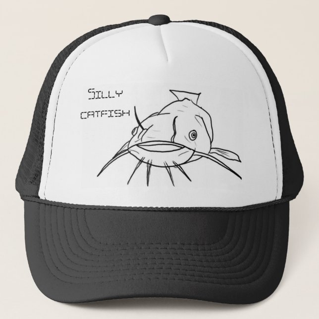 Silly catfish trucker hat (Front)