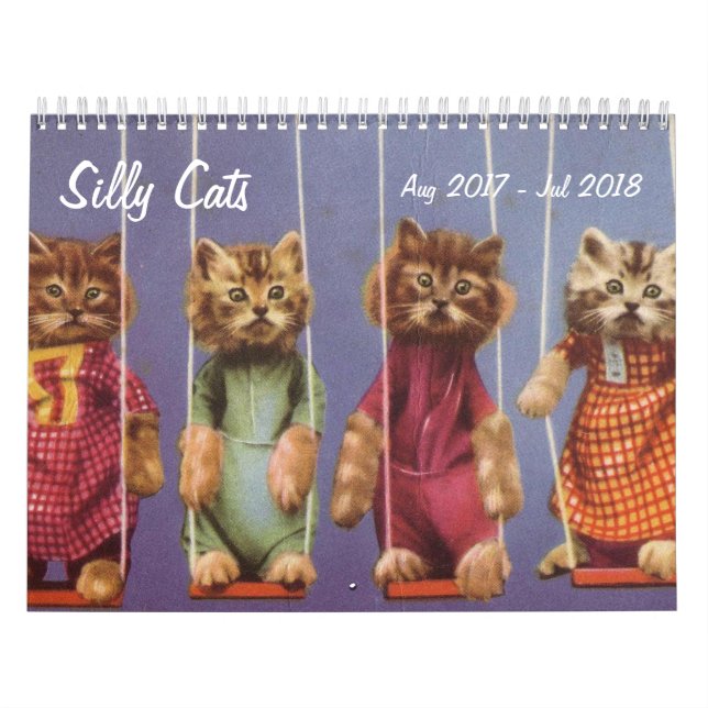 Silly Cats and Kittens - Aug 2017 - Jul 2018 Calendar (Cover)