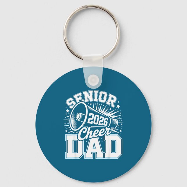Silly Cheer Class Senior 2026 Proud 2026 Dad Cheer Keychain (Front)