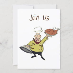 *SILLY CHEF* PARTY/DINNER INVITE FOR THANKSGIVING