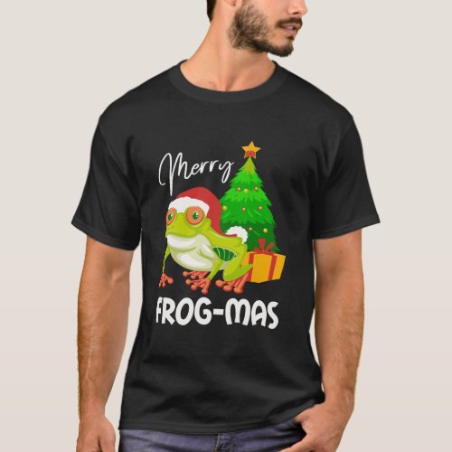 Silly Christmas Frog Apparel Merry Frog_Mas For Fr T_Shirt