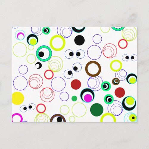 Silly Circles Background Postcard