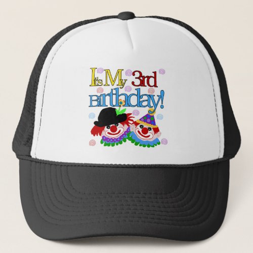 Silly Clowns 3rd Birthday Tshirts and Gifts Trucker Hat