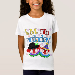 Silly Clowns 5th Birthday Tshirts and Gifts
