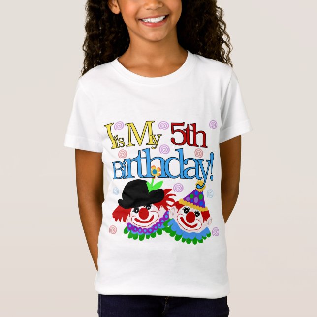 Silly Clowns 5th Birthday Tshirts and Gifts (Front)