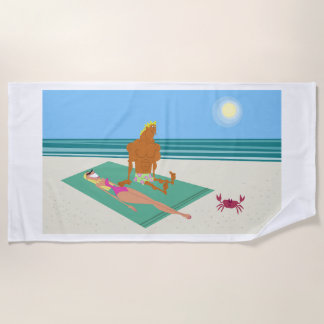 Silly Colorful Cartoon Beach Towel