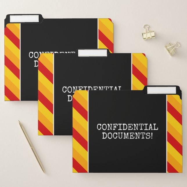 Silly "CONFIDENTIAL DOCUMENTS!" File Folder Set (Set)