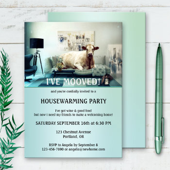 Silly Cow Home Sweet Home Housewarming Invitation by sunnysites at Zazzle