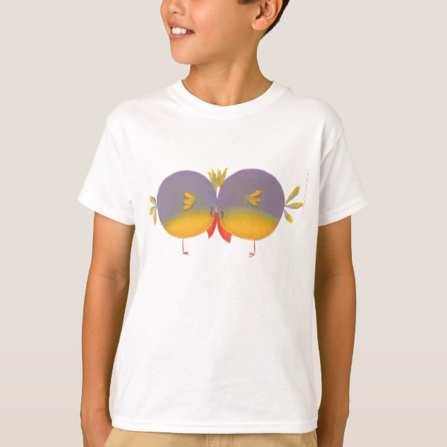 Silly Cute Cartoon Birds T-Shirt (Front)