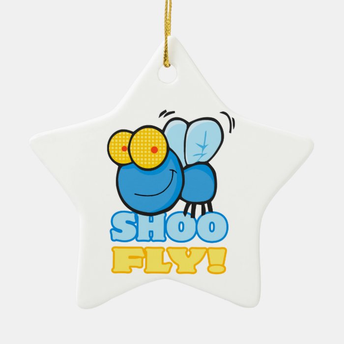 silly cute cartoon character SHOO FLY Christmas Ornament