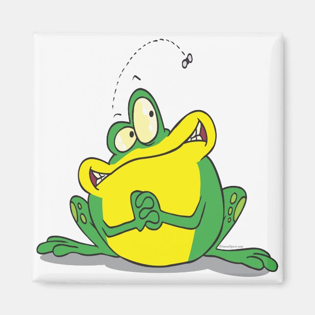 silly cute froggy patience for the fly magnet (Front)