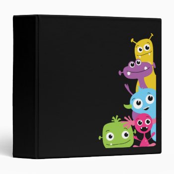 Silly Cute Monsters Binder by whupsadaisy4kids at Zazzle