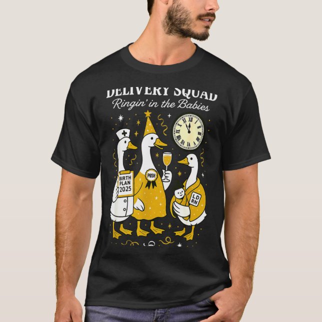 Silly Delivery OB GYN Year New Silly Goose Nurse M T-Shirt (Front)