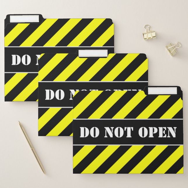 Silly "DO NOT OPEN" File Folder Set (Set)
